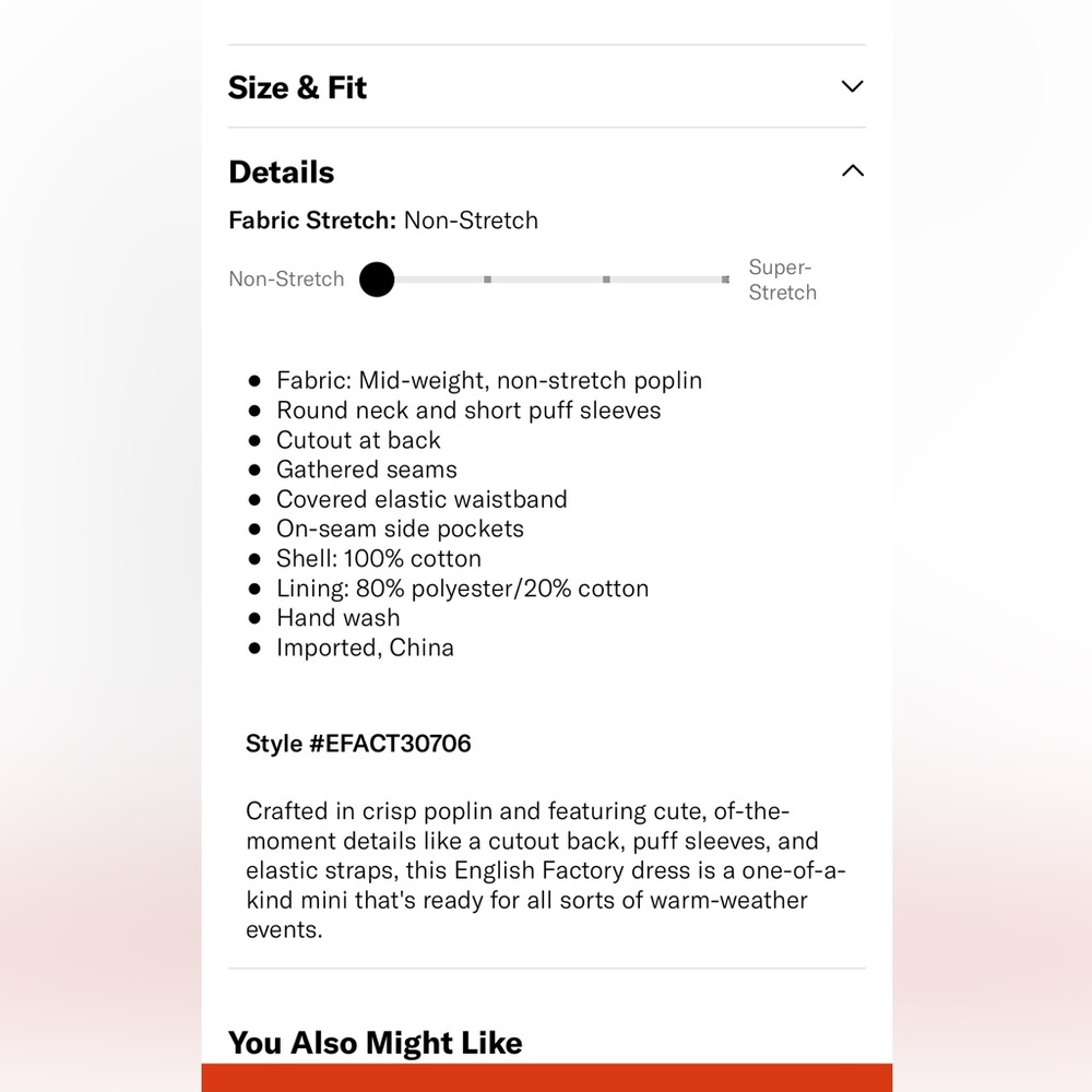 NWT English Factory Cut-Out Poplin Mini Dress - Picture 4 of 10